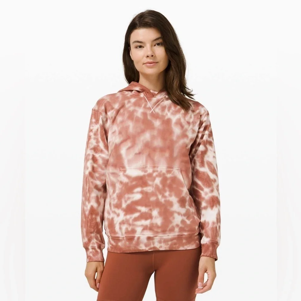 Lululemon Hoodie Sweatshirt Womens Sz 2 XS All Yours Tie Dye Pink